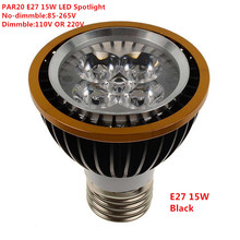 Bombillas LED PAR20 E27, 5x3W, blanco cálido/blanco frío/blanco, 110V, 220V, PAR de focos LED 20 P20, 30 Uds., DHL, orferta de fábrica 2024 - compra barato