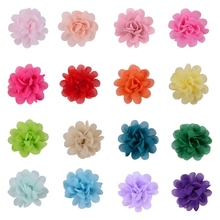 Presilha de cabelo para cabeça com flores de tecido chiffon 2 "20 viés para cabeça de meninas diy roupas feitas à mão bonés acessórios para cabelo 2024 - compre barato