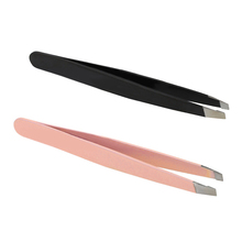 2Colors Eyebrow Tweezers Face Hair Remover Eyebrow Trimmer Eyelashes Extension Clip Makeup Beauty Tools Black Pink 2024 - buy cheap