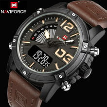 NAVIFORCE Watches Men Luxury Brand Quartz Analog Digital Leather Clock Man Sports Watches Army Military Watch Relogio Masculino 2024 - buy cheap