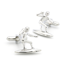 Men's Skateboarders Cuff Links Copper Material Silver Color 2024 - buy cheap