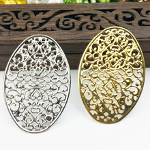 20pcs 37x55mm Filigree ellipse  Wraps Metal Charms For Embellishment Scrapbook DIY Jewelry Metal Craft  Wraps 2024 - buy cheap