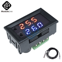 W1209wk dc 12v-50-110 célsius led termostato digital controle de temperatura temperatura placa de controle de relé módulo + sensor ntc 2024 - compre barato