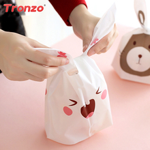 Tronzo-Bolsa de Orejas de conejo para niños, bolsa de plástico para regalos de boda, fiesta de cumpleaños, regalo de dulces de Pascua, 50 Uds. 2024 - compra barato