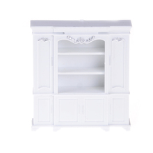 Newest 60*20*67mm 1/12 Dollhouse Miniature Furniture Multifunction Wood Cabinet Bookcase White 2024 - buy cheap