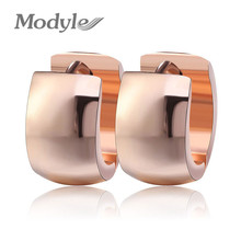 Modyle 2022 New Fashion High Polished Rose Gold Color 316L Stainless Steel Cute Earrings for Women Accessories 2024 - buy cheap
