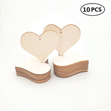 Recortes de madera sin terminar, piezas de madera en forma de corazón para proyectos de manualidades de madera, carteles, decoración de bodas, 80mm, 10 Uds. 2024 - compra barato