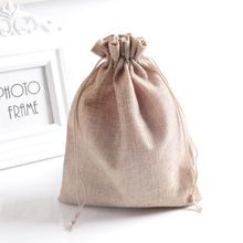 2Pcs/lot 17x23 20x30cm Jute Gift Bag Large Jewelry Packing Bags Christmas Wedding Jute Gunny Drawstring Gift bags Pouches 2024 - buy cheap