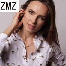 ZMZ-Colgante con forma de letra A para mujer, collar con texto en inglés, regalo para mamá/novia, fiesta, joyería de oro rosa y plata 2024 - compra barato