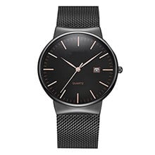 Relógio de pulso masculino quartzo clássico, relógio de aço inoxidável original de marca da moda, relógios masculinos, relógio masculino 2024 - compre barato
