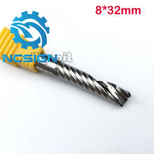 AAA Grade 8mm SHK 32mm CEL Carbide CNC Router Bits one Flutes Spiral End Mills Single Flutes Milling Cutter Spiral PVC Cutter 2024 - buy cheap