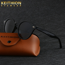 KEITHION-gafas de sol polarizadas para hombre y mujer, anteojos de sol con diseño de marca, redondas, a la moda, para conducir al aire libre 2024 - compra barato