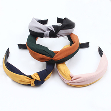 Lady Hairbands Knot cross hair assessoires for women girls striped cloth art turban Headband Bands Head Hoops scrunchy Headdress 2024 - buy cheap