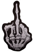 10" XXL Big Large Middle Finger Embroidered Back Patch Iron On MC Motorcycle biker patches for jacket BACK embroidery applique 2024 - buy cheap