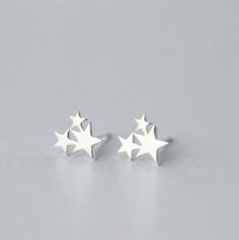 Shuangshuo Ethnic Star Earings Fashion Jewelry 3 Stars Stud Earrings for Women Earrings 2017 Earring Female Gift oorbellen S024 2024 - buy cheap