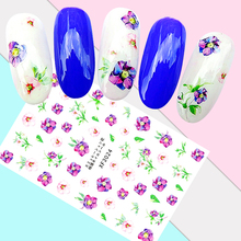 Высокое качество 3D рельефный стикер для ногтей Цветок Клей DIY маникюр слайдер для дизайна ногтей Советы украшения наклейки 2024 - купить недорого