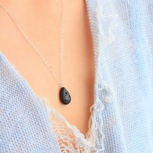WenhaoWater Drop Lava Pendant Necklace Natural Oil Essential Oil Diffuser Lava Pearl Tear Pendant Aromatherapy Jewelrywholesale 2024 - buy cheap