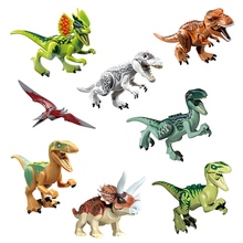 8Pcs/Set Dinosaurs Building Blocks Jurassic Dinosaurs Figures Set Toys for Kids Dinosaur World Blocks Set Children Gifts 6 Years 2024 - buy cheap