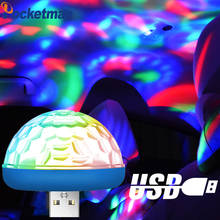 СВЕТОДИОДНЫЙ Автомобильный USB атмосферный свет DJ RGB мини цветная музыкальная звуковая лампа USB-C поверхность телефона для праздника вечеринки караоке z25 2024 - купить недорого
