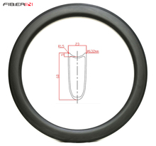 Free shipping 23mm wide road/cyclocross carbon bike tubular rims/parts 60mm deep 16-32H available external/internal 2024 - buy cheap