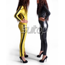 Suitop  latex Yellow catsuit for women 2024 - buy cheap