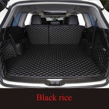 For peugeot 5008  2017~2019  7 seats Custom leather Car Trunk Mats Car Cargo Rear Boot Liner Trunk Mat Carpet styling 2024 - buy cheap