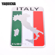 Yaquicka alumínio itália bandeira italiana carro auto emblema adesivo para benz vw fiat maserati lancia carro-estilo do carro-tampas 2024 - compre barato