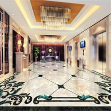 Papel de parede foto personalizada estilo europeu, padrão geométrico em mármore, adesivo de chão, decoração de luxo em hotel, azulejos 3d, mural de sala de estar 2024 - compre barato