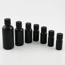 15pcs Empty Matte black Essential Oil Bottle with Orifice Reducer Cap Shiny black Refillable e liquid Bottles Vials 5ml 10ml 2024 - buy cheap
