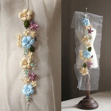 Parche bordado con cinta de flores amarillas, apliques de diamantes de imitación de cristal, para coser, para ropa 2024 - compra barato