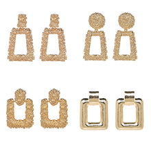 Wholesale JUJIA New Geometric za Jewelry Metal Dangle Earrings For Women Trendy Statement Drop Earrings Wholesale 2022 - buy cheap