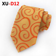 Corbatas de hombre de 8cm, corbata de flores de color dorado impecable, corbata de rayas de Cachemira de lujo, regalos para hombres 2024 - compra barato