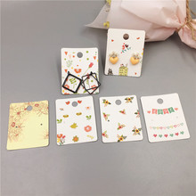 50 pcs Fashion Jewelry Packaging Card Colorful Printed Paper Earrings Cards for Stud Earring Displays Cards 5x4cm 2024 - buy cheap