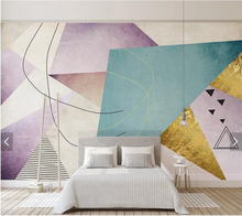 Custom 3D papel de parede, abstract geometric square fresco for bedroom TV sofa background home decor wallpaper 2024 - buy cheap