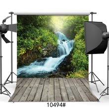 Paisagem natural fotografia backdrops montanha água verde planta fundos para estúdio de fotografia piso de madeira recém nascido bebê vinil 2024 - compre barato