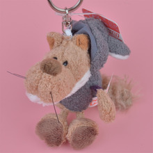 1 Pcs Grey Cloth Wolf Small Plush Pendant Toy, Kids Doll  Keychain / Keyholder Gift Free Shipping 2024 - buy cheap
