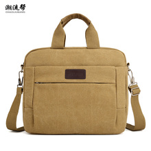 Bolso informal de lona con múltiples bolsillos para hombre y mujer, Bolsa de mensajero con cremallera, Color sólido, novedad 2024 - compra barato