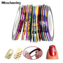 30pcs/pack Multicolored Rolls Striping Tape Line DIY Nail Art Tips Sticker Creative Metallic DIY Adhesive Nail Decorations Tools 2024 - buy cheap