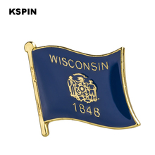 10 шт., Значки для одежды, флаг США, штат Висконсин, XY0232 2024 - купить недорого