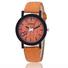 Женские повседневные Кварцевые аналоговые наручные часы из искусственной кожи, женские часы с деревянным циферблатом, женские часы с браслетом 2024 - купить недорого