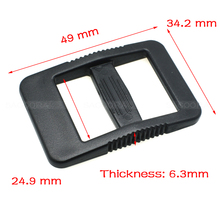 50pcs/pack Pack 1" Webbing Plastic Tri-Glide Slider Adjustable Buckle Hardware Black for Outdoor Backpack Apparel Straps 2024 - buy cheap