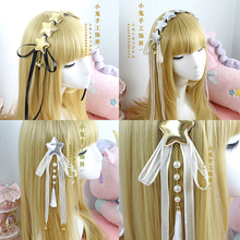 Japan Harajuku soft sister stars wild sweet cute bow lolita hairpin hair accessories headdress DIY hairpin 2024 - buy cheap