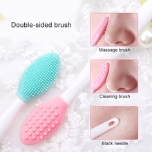 Silicone Facial Cleansing Brush Remove Blackhead Pimples Deep Cleaning Skin Tool 2024 - buy cheap