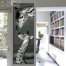 FULLCANG-pintura diamante 5d diy de animales blancos y negros, mosaico bordado, kits de imágenes FC1254 2024 - compra barato