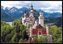 Costura para bordado DIY DMC alta calidad-Kits de punto de cruz contados 14 ct pintura al óleo-Castillo de Neuschwanstein, Bavaria 2024 - compra barato