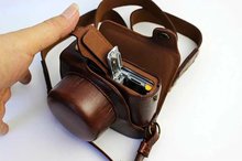 High-grade Retro Vintage PU Leather Camera Case Bag For Nikon 1 J5, 1J5 10-30mm lens With Bottom Battery Opening 2024 - buy cheap