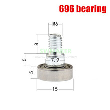 SWMAKER 1pcs bearing 696 with M6 screw , outer thread guide 696 bearing roller wheel guide wheel 2024 - buy cheap