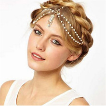 Hair Decoration Women Tassel Faux Pearl Beads Headbands Indian Boho Beaded Head Piece Wedding Head Chain Hair Jewelry 2024 - buy cheap