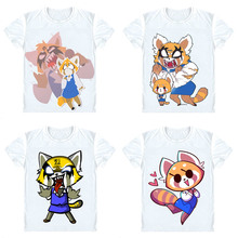 Aggretsuko-camisetas de manga corta, camisa de Anime, Retsuko, Aguresshibu, Retsuko, Retsuko, panda Rojo, Cosplay 2024 - compra barato