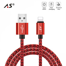 Usb-кабель A.S для iphone, кабель Xs max Xr X 8 7 6 plus 6s 5 s plus ipad mini, кабели для быстрой зарядки, кабель для зарядки мобильных телефонов 2024 - купить недорого